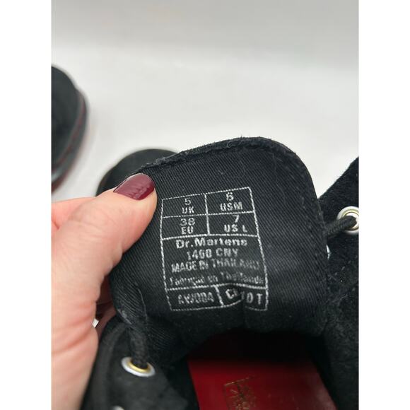 RARE Dr Martens 1460 CNY Chinese New Year suede Combat red sole boots US WM’S 7 - Picture 9 of 11